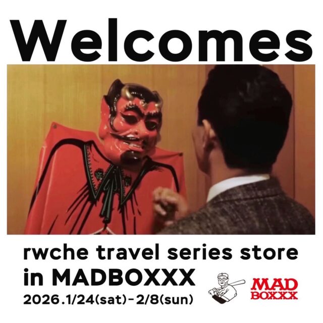人気ストリートブランド・rwcheによるPOP UPが今年も栄・MADBOXXXで開催。高円寺の人気セレクトショップ・KIOSCOの雑貨やアパレルも多数。